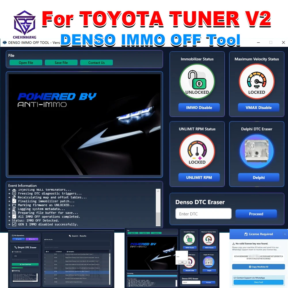 For TOYOTA TUNER V2 DENSO IMMO OFF Tool For TOYOTA For LEXUS DTC OFF Disable Immo VMAX Off Unlimite RPM For CAT OFF SYSTEM