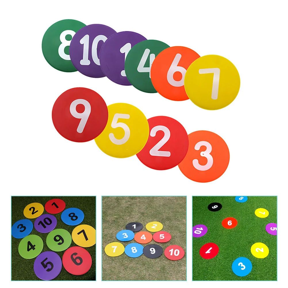 Sports Markers Digital Logo Plate Professional Soccer Sign Disc Multifunction Tpe