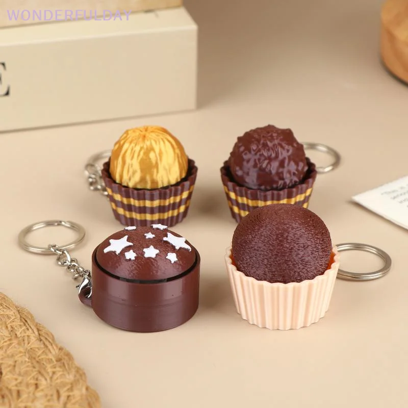 Simulated Chocolate Keyboard Keychain Fidget Toys Push Stress Relief Sensory Toys 3D Chocolate Keyboard Clicker For Kids Adults