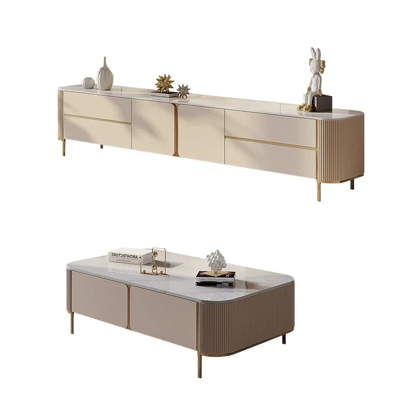 -Modern Customized Hotel TV Stand Home Furniture TV Cabinet And Coffee Table Set  Living Room TV Stand