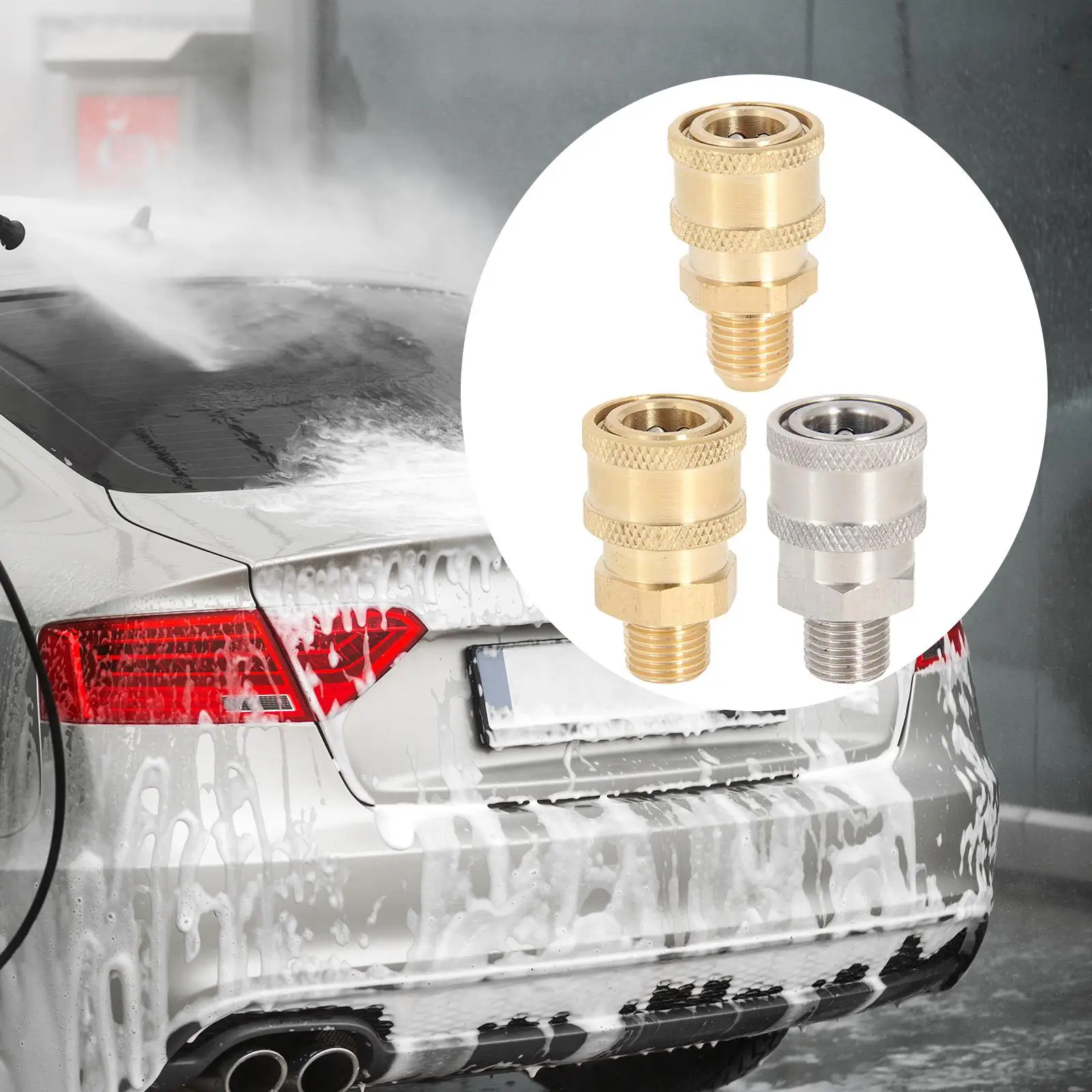 

Pressure Washer Adapter Accessories Garden Hose Adapter Premium Pressure Washer Coupling Quick Connect Fitting Quick Coupler