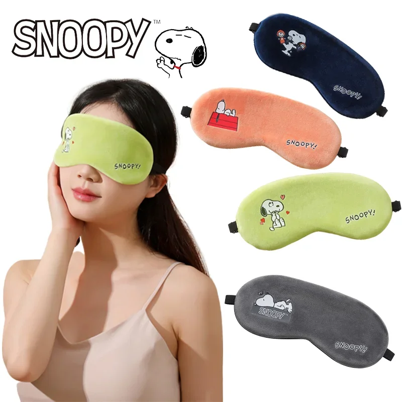 

Snoopy Cartoon Anime Sleep Mask for Eyes Portable Travel Eyepatch Shading Eyeshade Health Sleeping EyeSleep Aid Care Tools