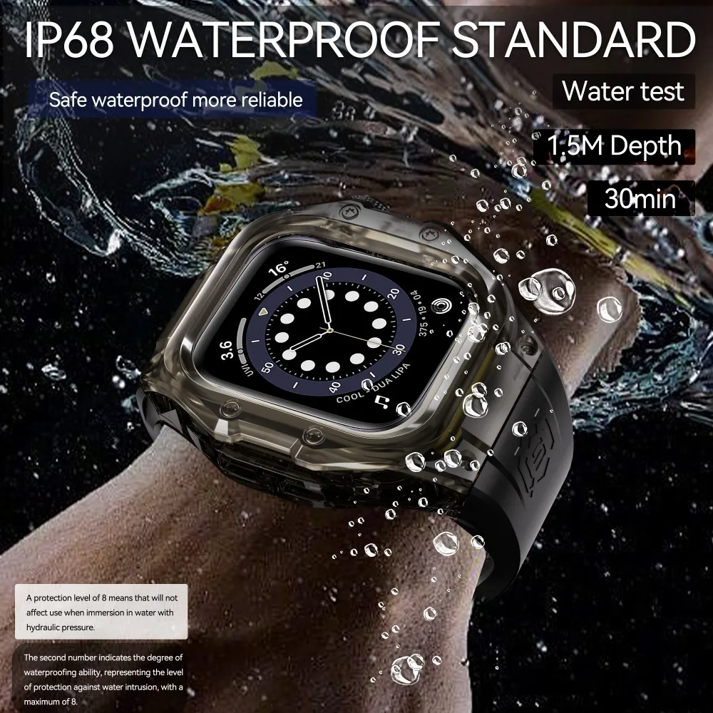 Armor Cover IP68 Waterproof Case For Apple Watch Series 10, 42 46 mm Diving Swim Outdoor Sport Anti-fall