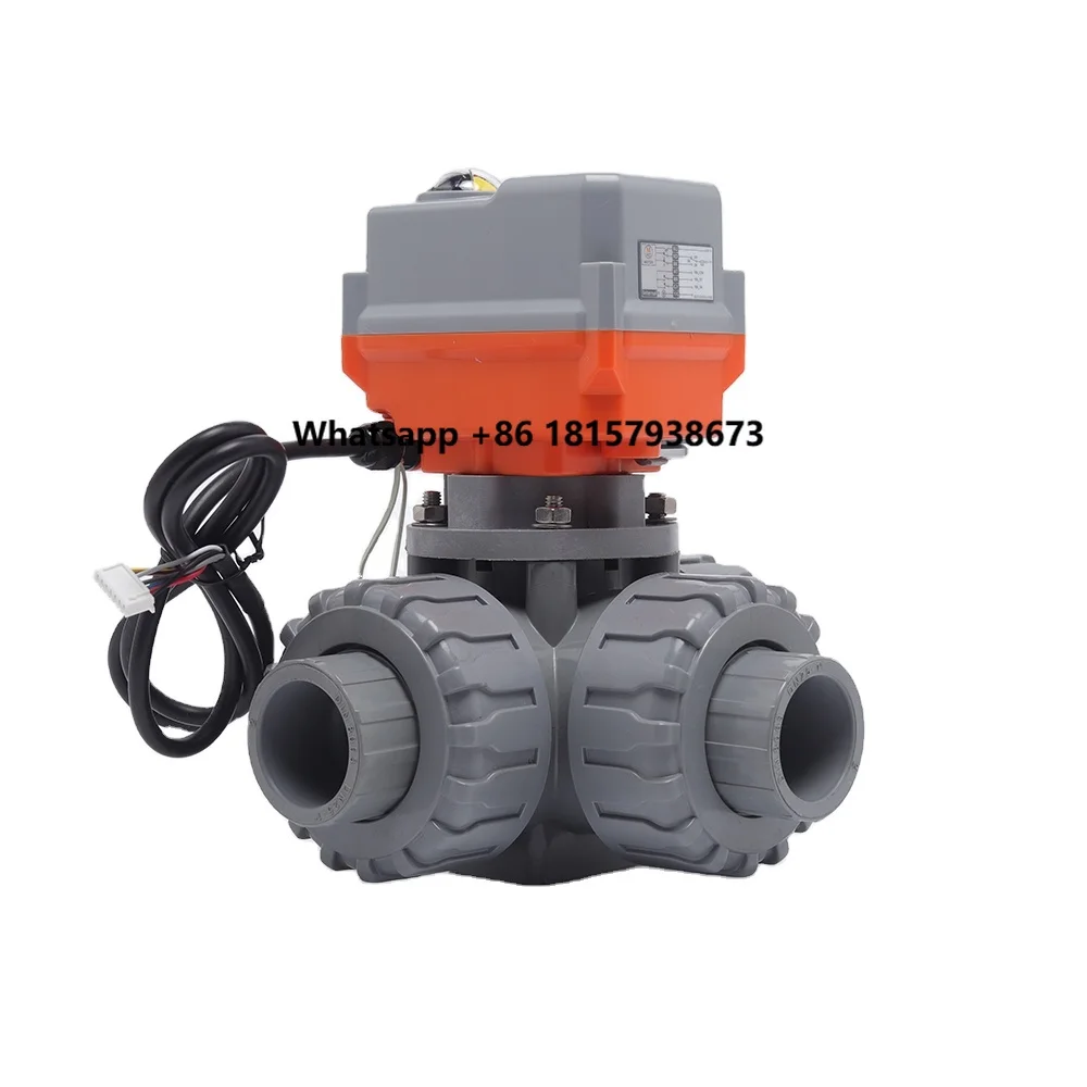 

DN25 CPVC AC220V On-off Typel Power-driven Three Way Valve 3 Way Flow Control Valve