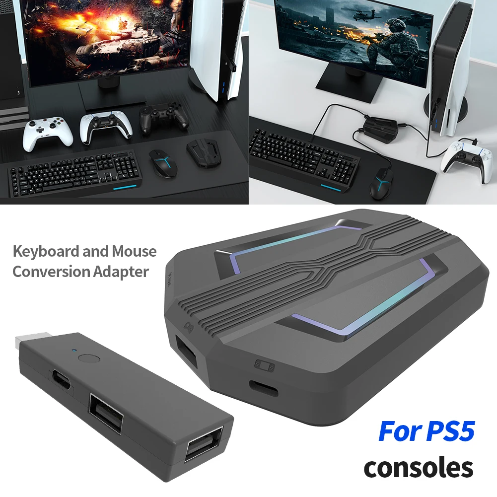 Keyboard Mouse Converter Keyboard & Mouse Converter Mobile Gamepad Controller Adapter for PS5/PS4/Xbox One/Xbox Series X/S