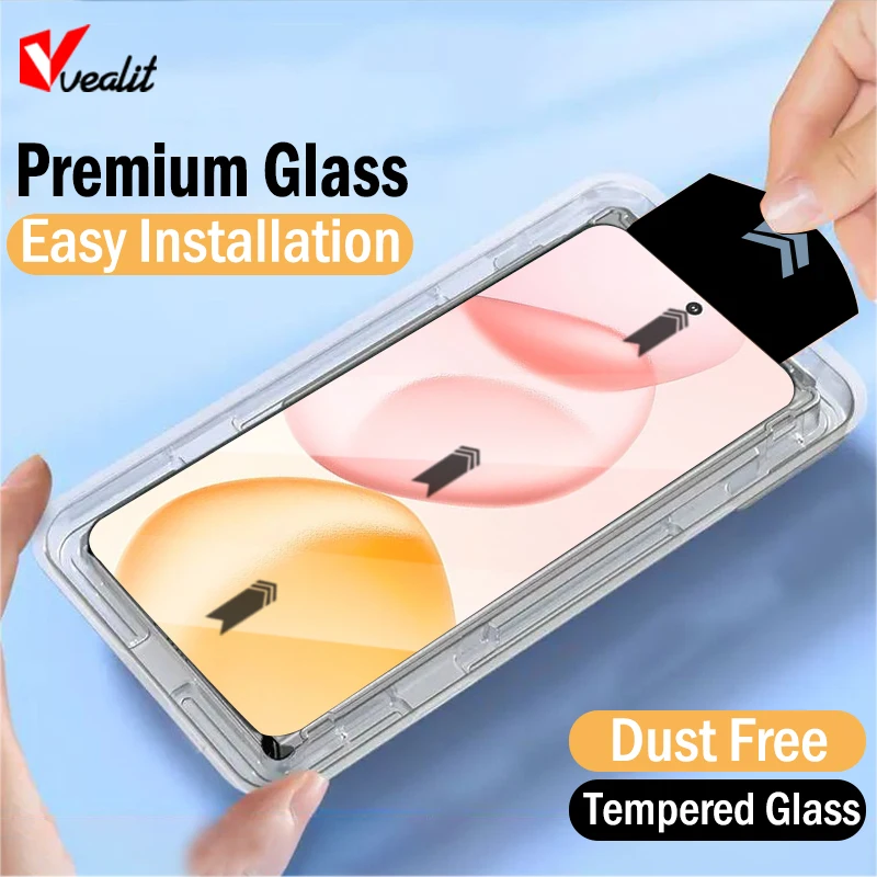 

1-2Pcs Easy Installation Tempered Glass for Honor 500 Pro 400 Smart 300 200 Lite 90 GT Win RT Screen Protector Dust-Free Cover