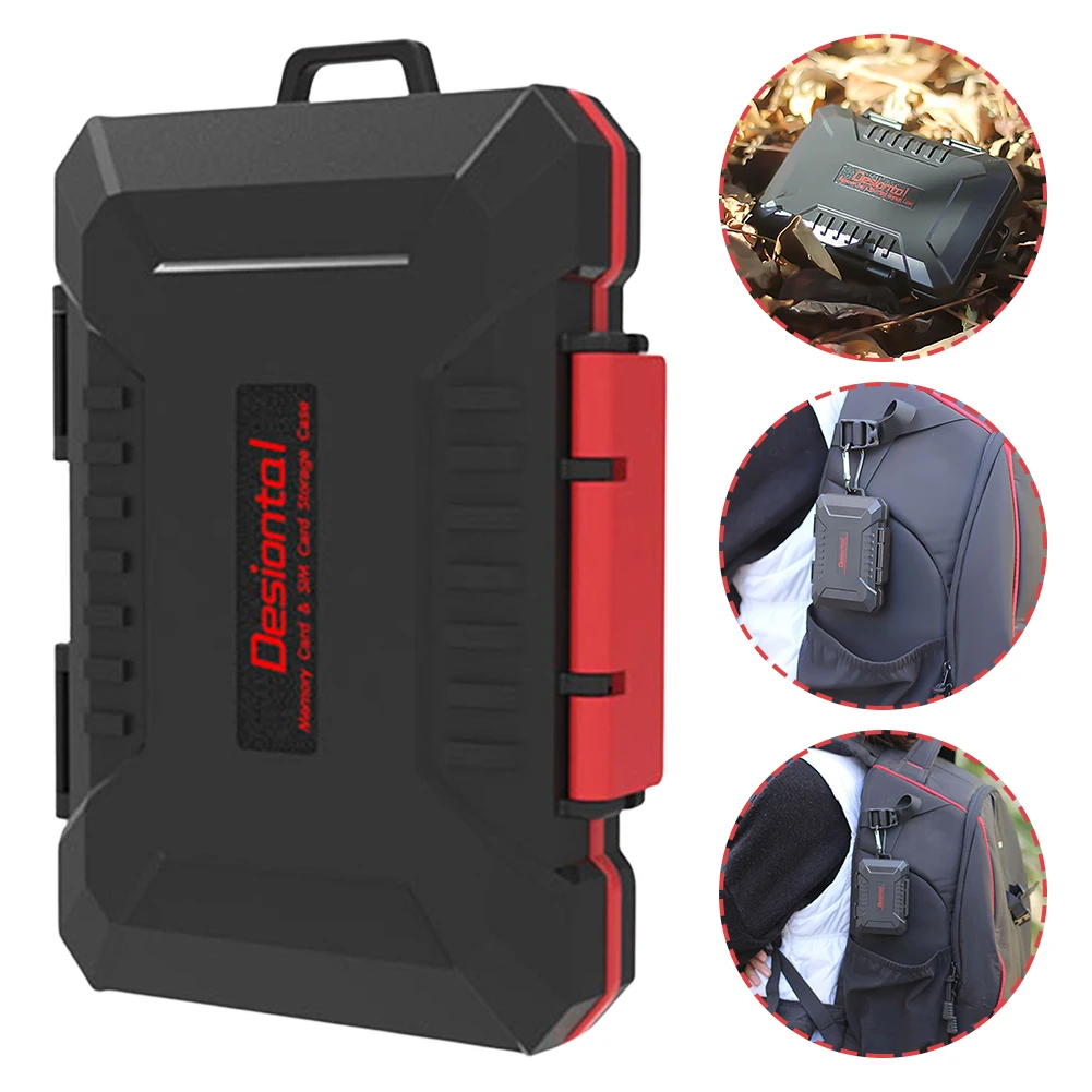 

CF Micro SD Card Holder Waterproof Portable SD Card Holder Anti-shock Memory Card Carrying Box Keeper for SD Card and TF Card