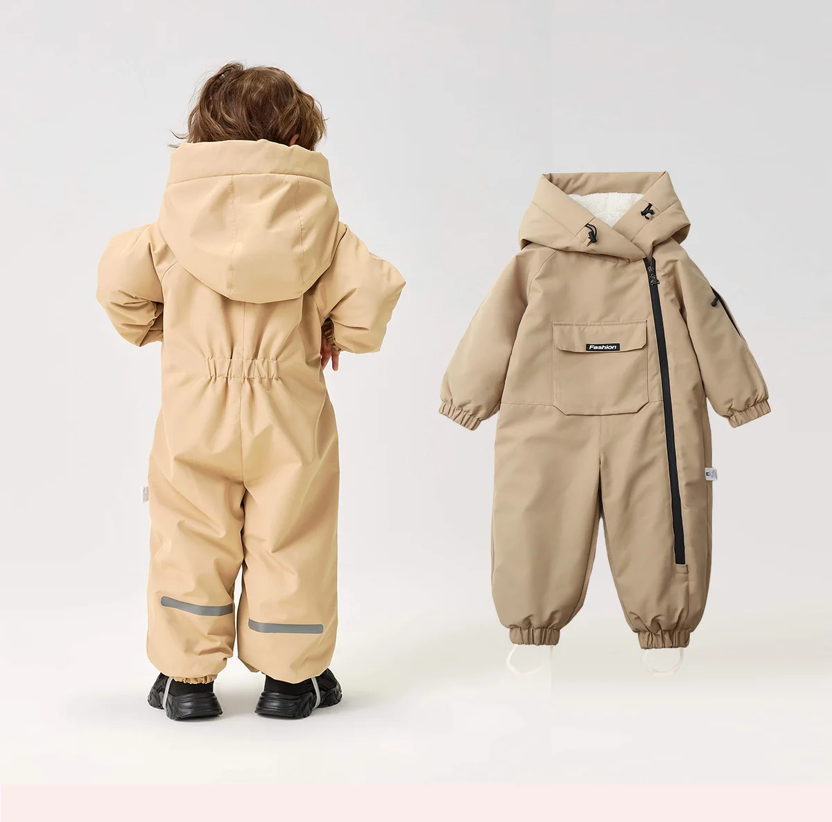 Ircomll Kinder Winter Warme Daunenjacke Sportbekleidung Kleinkind Schnee Overall Junge Mädchen Kleinkind Kleidung Ski Schneeanzug Kapuzenmantel – Detail 29