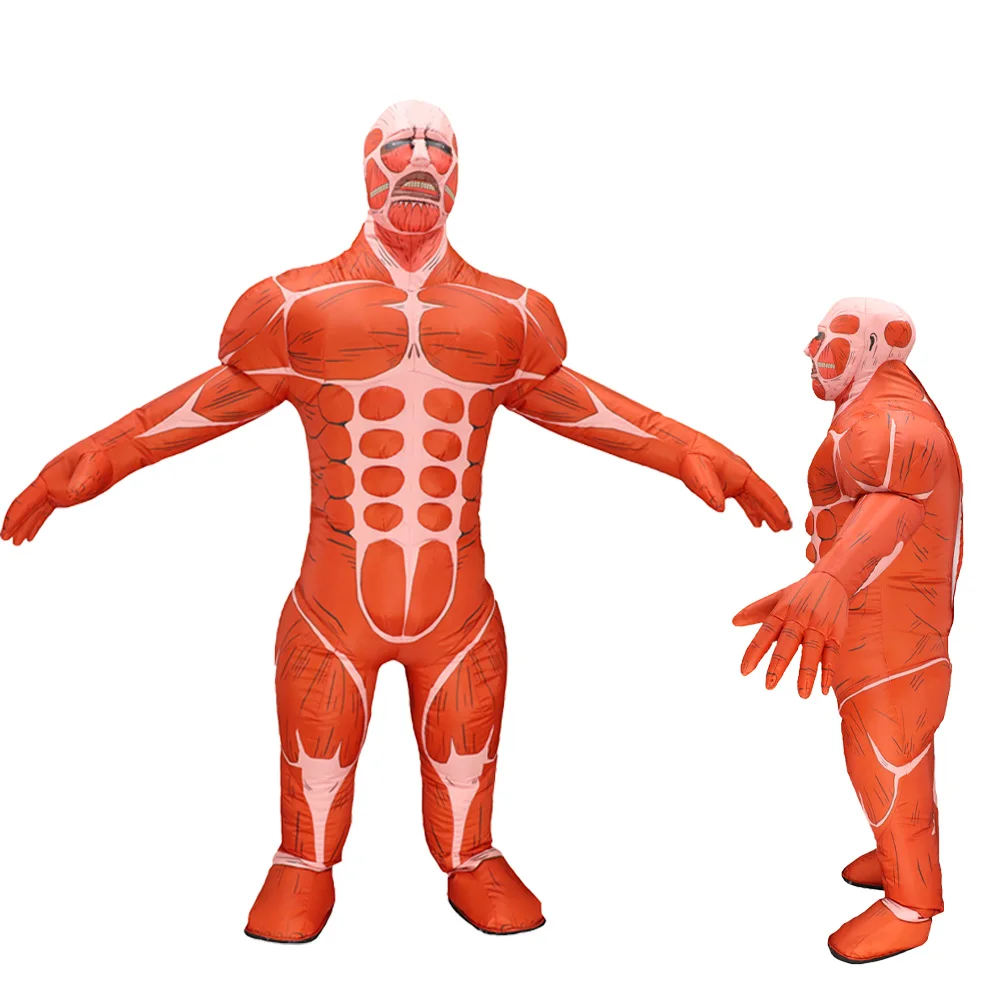 

Гигантский надувной костюм с мышцами на Хэллоуин, парадный персонаж для взрослых, косплей, набор для вечеринки на Хэллоуин