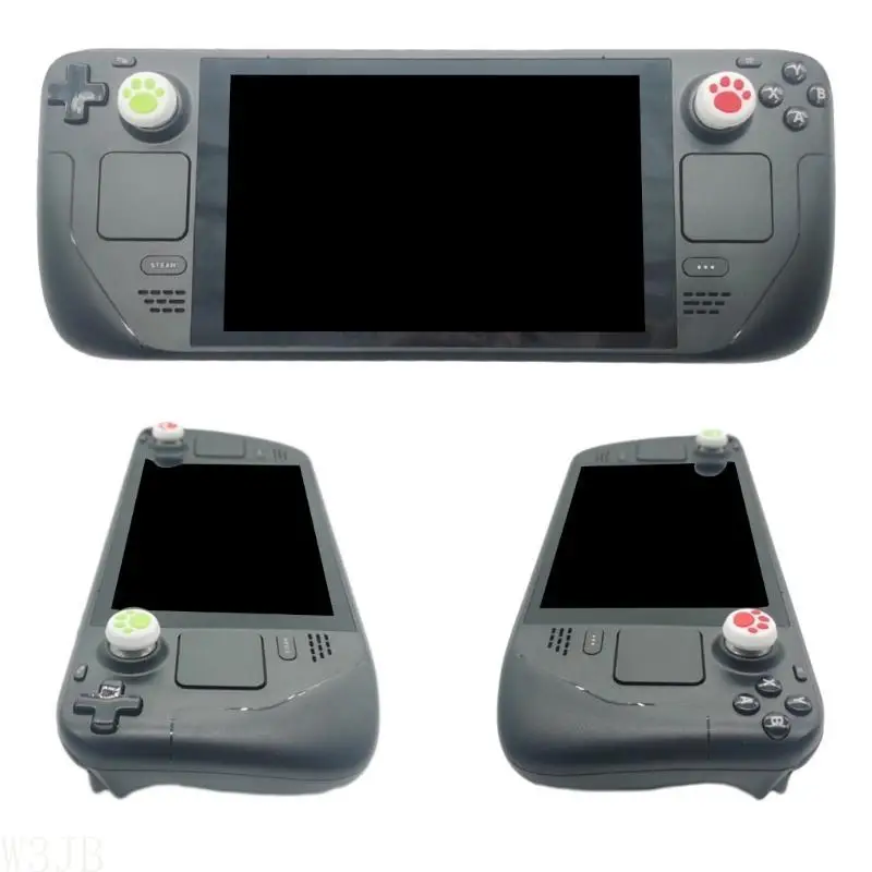 5 Paar Daumengriffkappen für Gamecontroller, niedliche Katzenpfoten-Designs, Analogstick-Abdeckungen, Silikon-Joystick-Kappen für Steam Deck – Detail 4