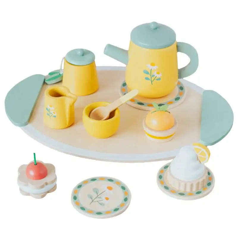 

Tea Set Toy Kids Wooden Kitchen Sets Play Wooden Pretend Play Tea Party Set Realistic And Creative Kids Toys Birthday Gift