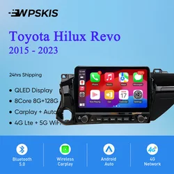 Android 14 8G Ram For Toyota Hilux Revo 2015 - 2022 Car Radio Stereo Video Audio A/V DVD Player GPS Navi Carplay Auto Tape RDS