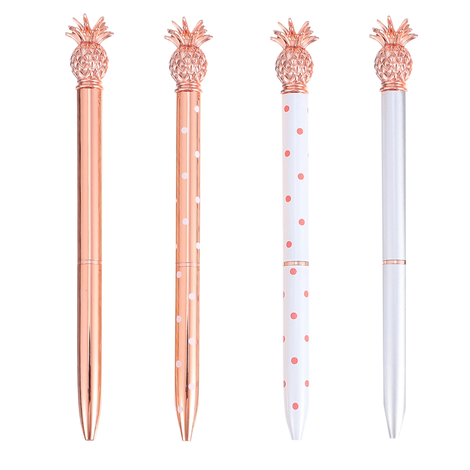 

4 Pcs Metal Ballpoint Pen Pineapple Signature Student Lightweight Office for Students Stationery Pens