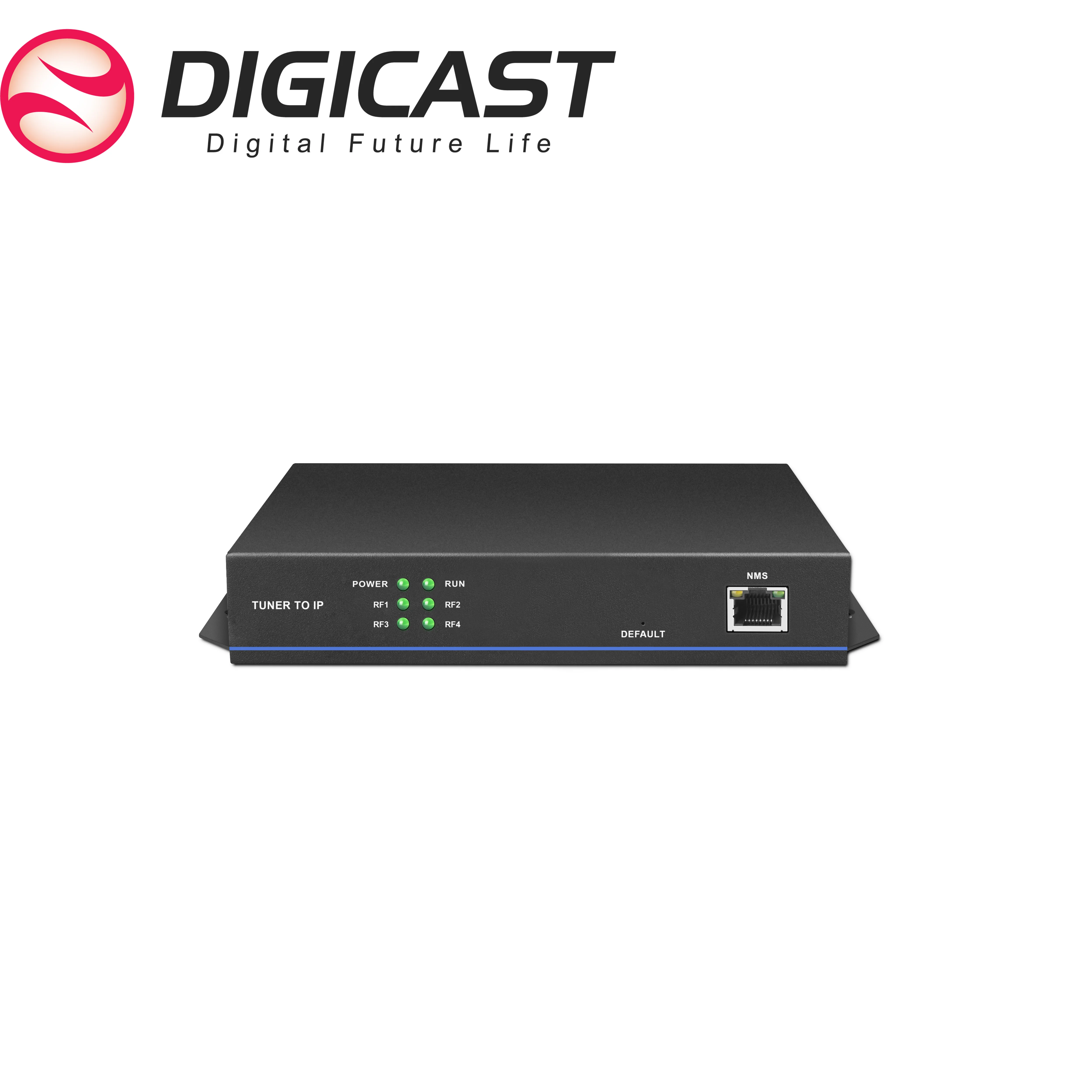 Digicast 4 channel FTA Satellite TV Receiver 4*DVB-S/S2 IP(SPTS) IPTV & OTT professional receiver