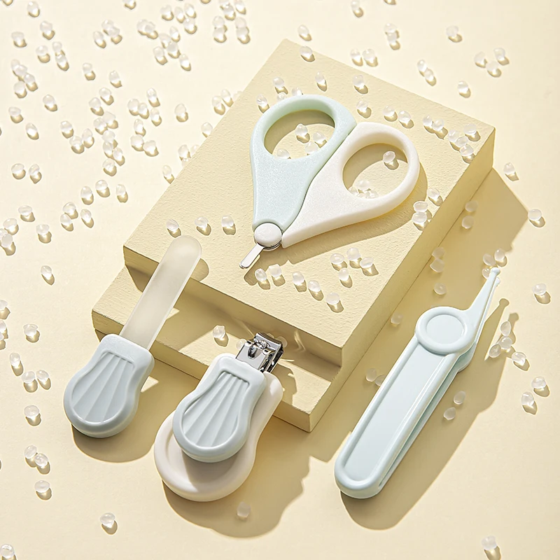 New 4-in-1 Baby Nail Care Set with Box, Baby Grooming Kit: Nail Clipper, Scissor, Nail File & Tweezer, Perfect for Outdoor Trave