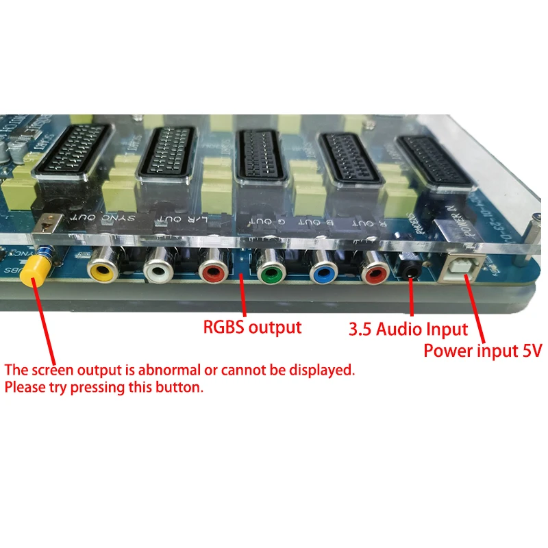 Scart 10 Input 1 output/10 Input 3 Output Automatic RGBS Video Converter Auto Switch for Md/sfc/ps123/ss/dc/xbox Acrylic case