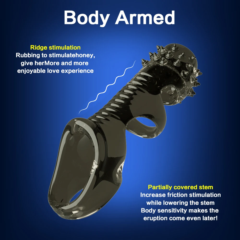 Penis Rings For Men Sleeve Reusable Condoms Dick Sleeve Silicone Penis Extender Glans Cover Enlargement Cock Ring Sex Toys