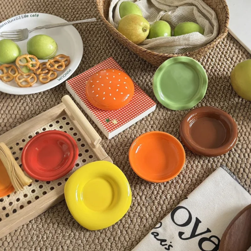 Cartoon Cute Ceramic Flavor Dish Dipping Sauce Seasoning Household Small Dish Plate Soy Sauce Dish Small Dish Vinegar Dish Sauce