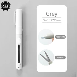 Mini Pinkycolor Folding Scissor Pen Cutter Portable Size Safe Ceramic Pencutter Utility Knife for Paper Work Diary School