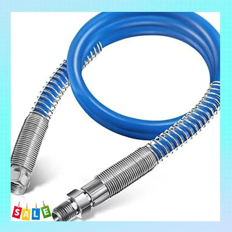 A56X 4Ft Airless Paint Sprayextension Hose Compatible,3/16 ID High Pressure Paint Spraywhip Hose,3000 PSI Flexible Extended