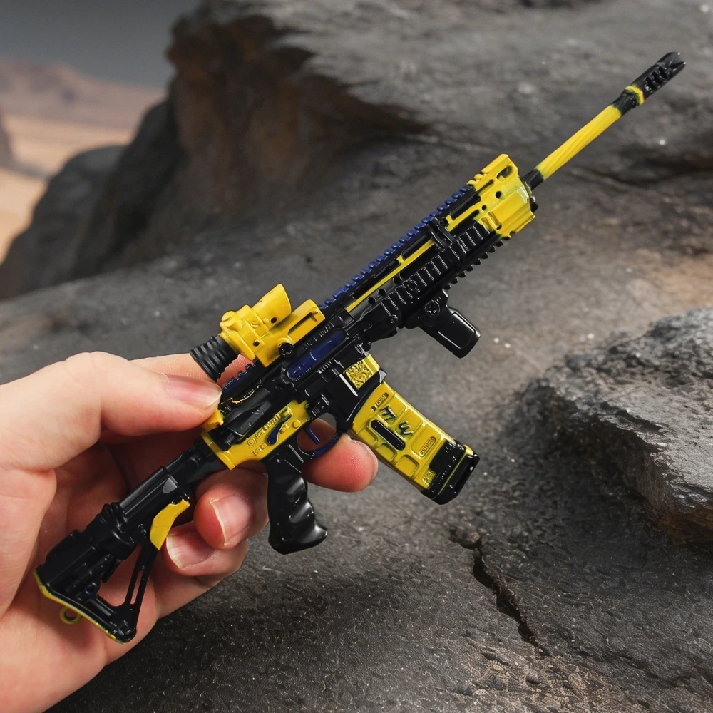 In Stock Delta Force K416 Deep Sea Game Figure Peripherals Keychain Metal Model Sword Props Desktop Decoration Birthday Gift Toy
