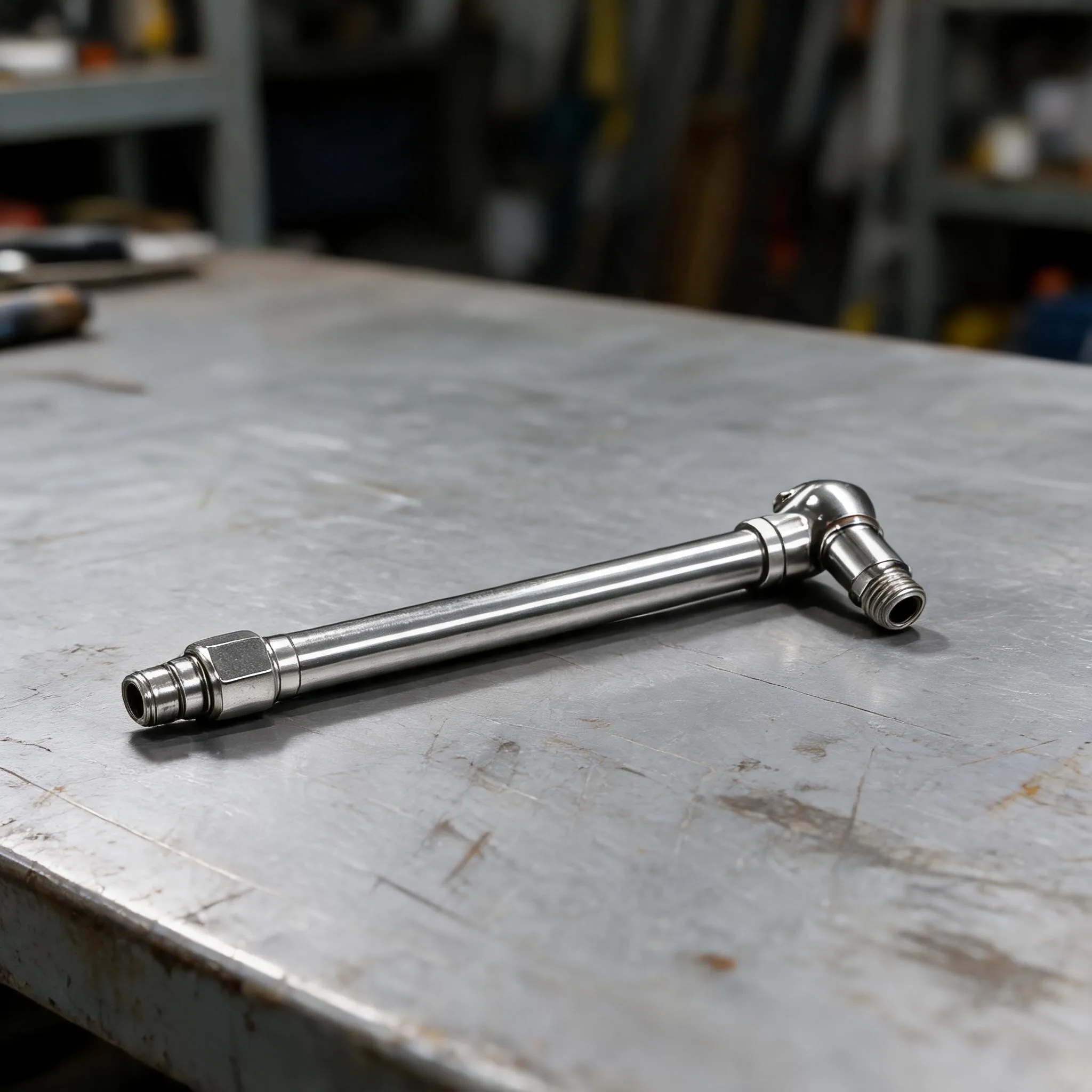 Stainless Steel AC Cleaning Wand 1/4 inch Quick Connect 360 Degree Swivel Joint 25 Degree Fan Nozzle for Coil Care