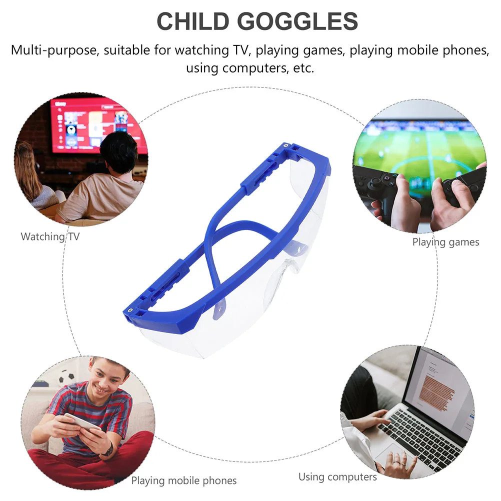 

8 Pcs Kids Safety Goggles Protective Glasses Windproof Lightweight Shooting Game Accessories PC Youth Splash Proof