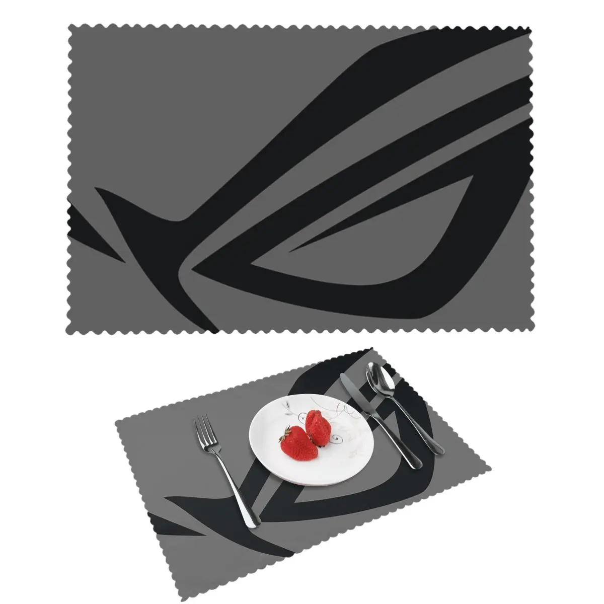 Mantel Individual con Logo Rog Hd, tapete de placa lavable para mesa de comedor, posavasos, decoración del hogar, esteras súper absorbentes