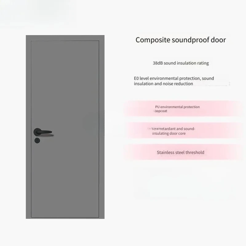Professional Custom Soundproof Door For Home Bedroom KTV Audio Visual Room Recording Studio High  Density Noise Insulation Panel