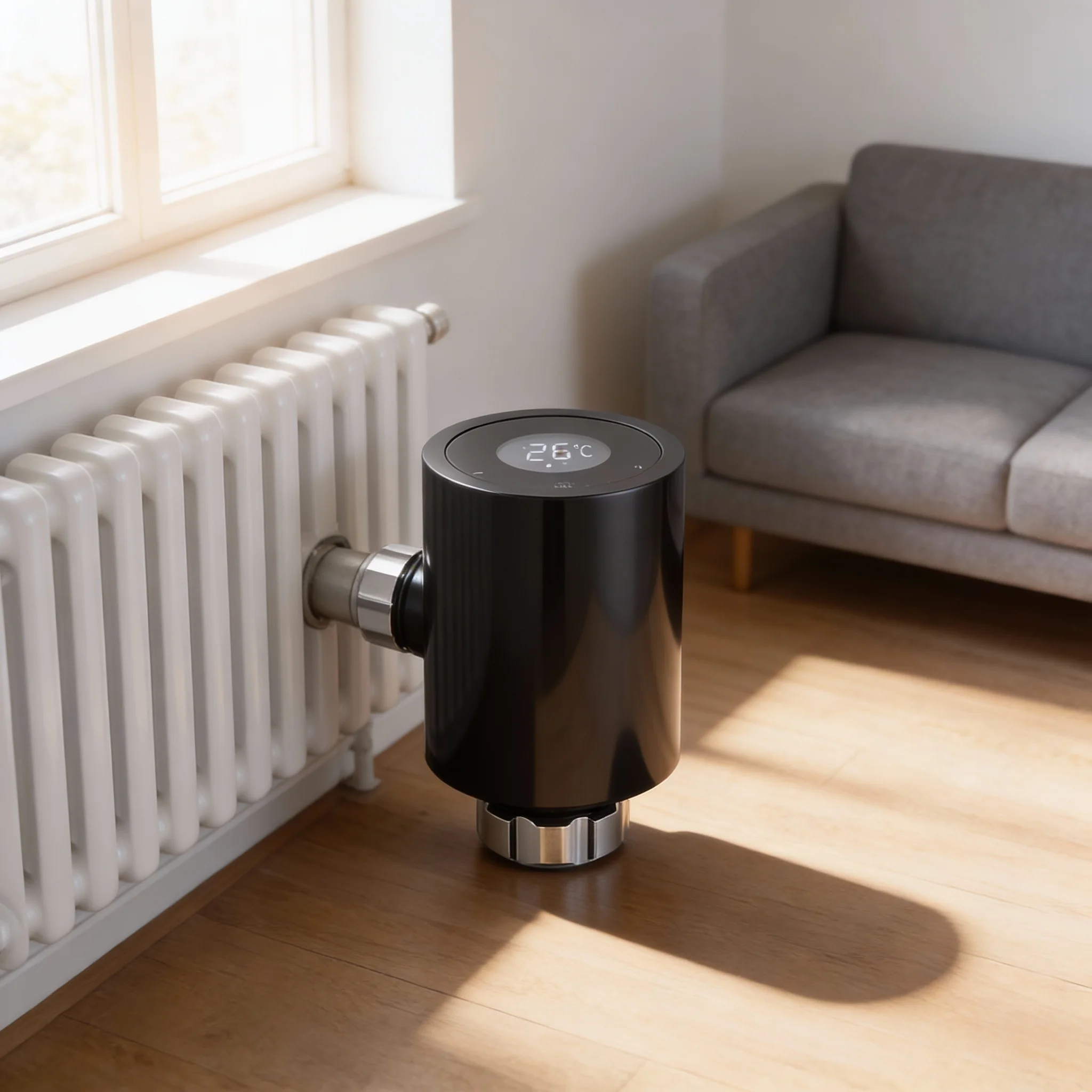 

1 шт. умный термостатический радиаторный клапан системы HVAC мониторы контроль температуры автоматически регулирует комнатную температуру