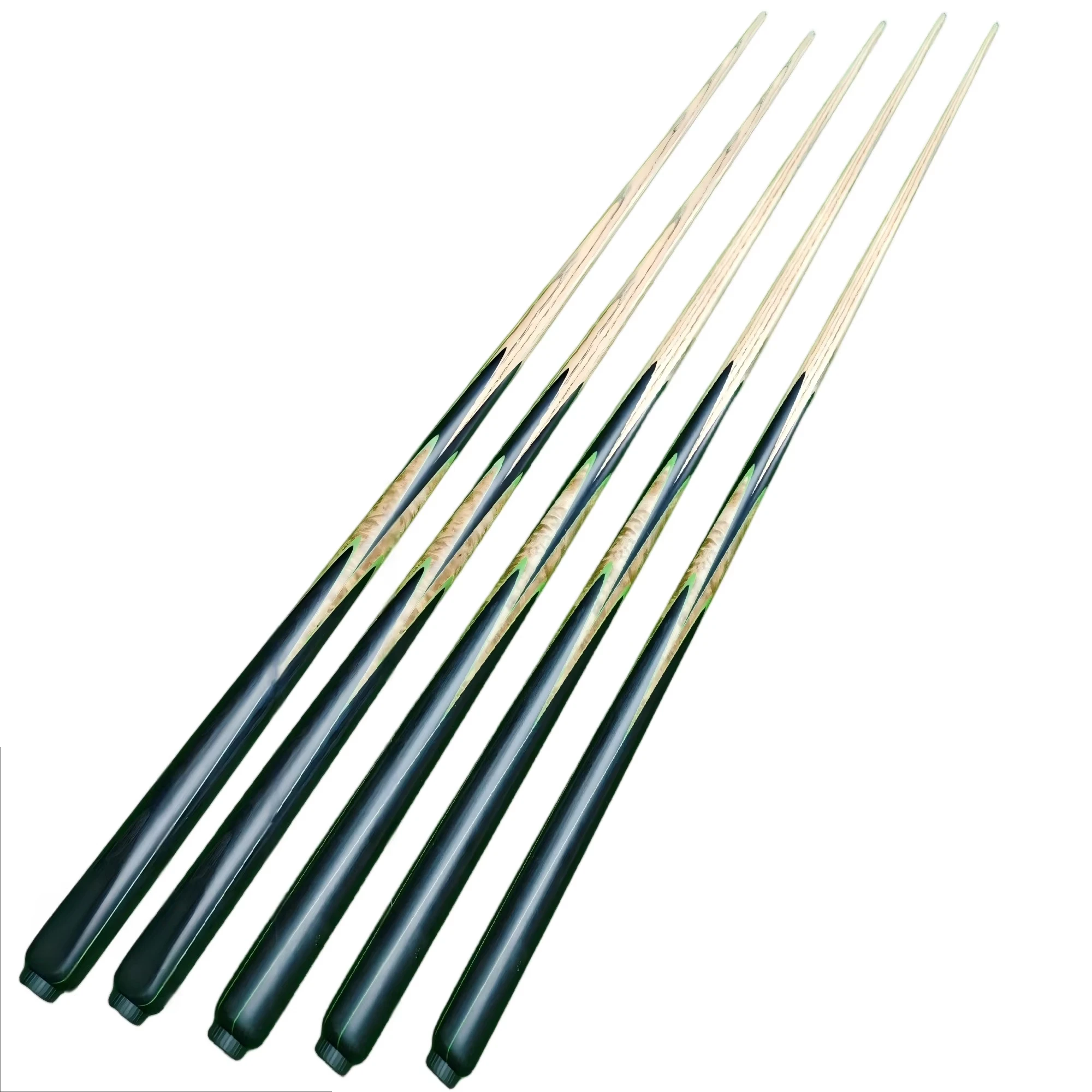 

Newly Designed Golden Camphor Wood & Ebony Butt 5-year White Wax Wood Shaft 9.5mm Tip Professional One Piece Snooker Cues