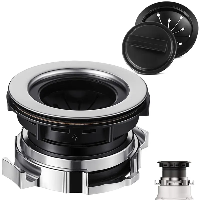 ABMS-Garbage Disposal Sink Flange Kit With Garbage Disposal Stopper And Splash Guard,Garbage Disposal
