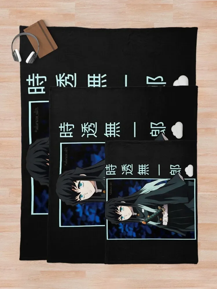 Muichiro tokito Throw Blanket anime Beach Blankets blankets for beds   picnic blanket  throw blanket