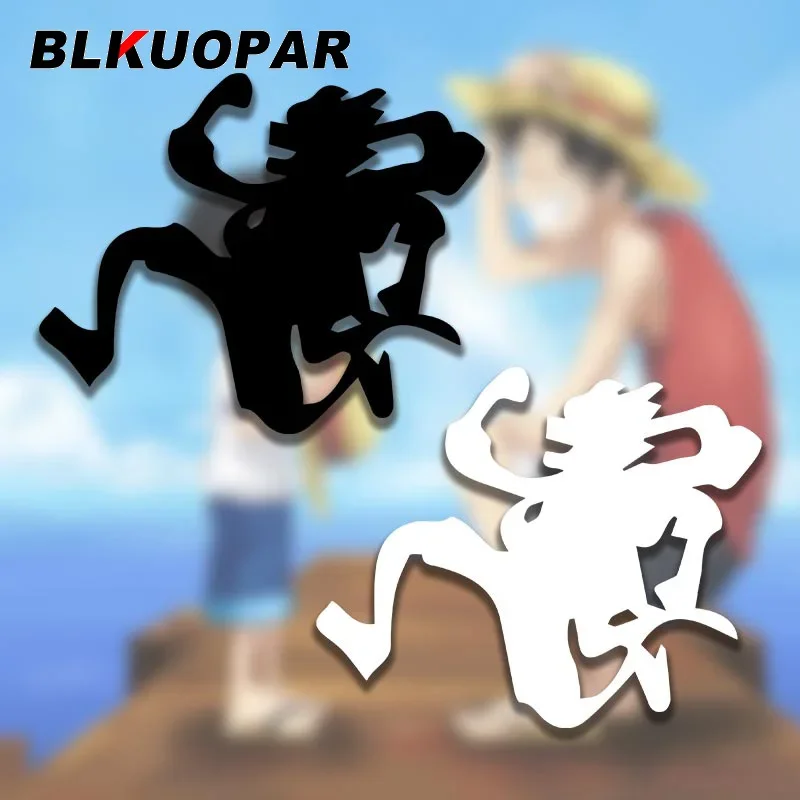 BLKUOPAR Nika 5th Gear Monkey D Luffy Sun God Anime naklejki samochodowe wodoodporna ochrona przeciwsłoneczna naklejka klimatyzator Windows Car label