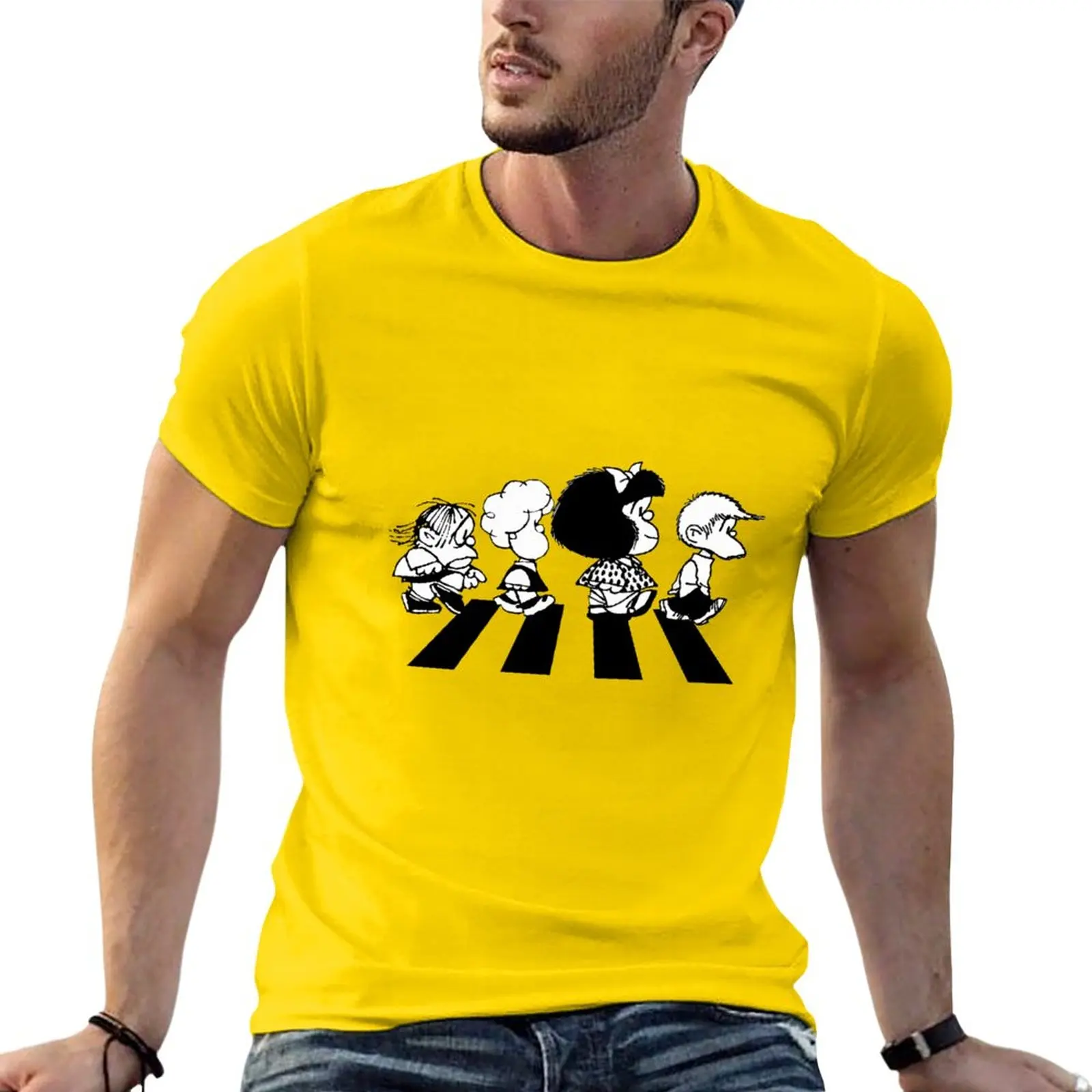 New Mafalda and her friends T-Shirt summer top vintage t shirt summer clothes customized t shirts for men graphic t shirts