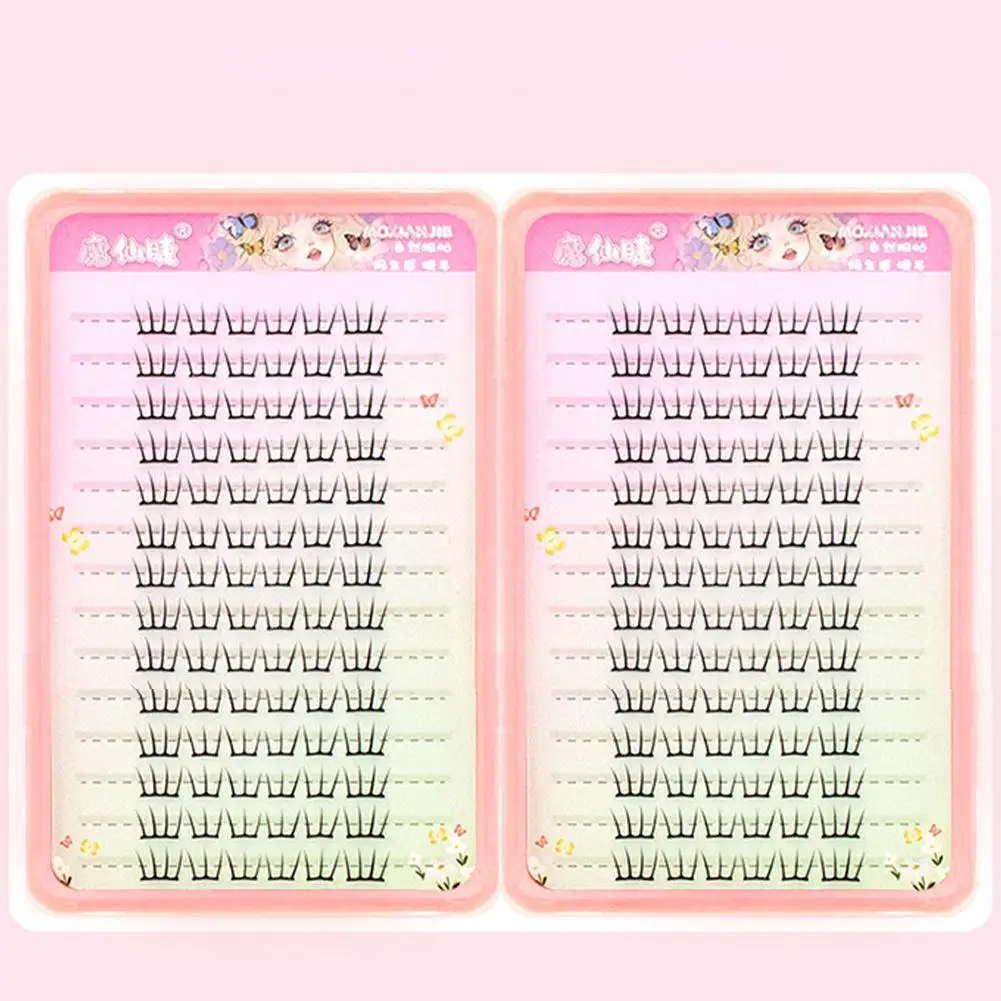 Koreanischen Stil Wimpern Cluster Dichten Comics Künstliche Wimpern Perfekte Make-Up-Tool Für Mädchen Kein Kleber Falsche Wimpern F2Q0