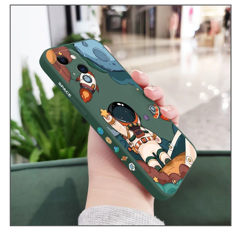 Hey Astronaut Phone Case For iPhone 17 16 15 14 13 12 11 Pro Max Mini X XR XS MAXPlus Cover