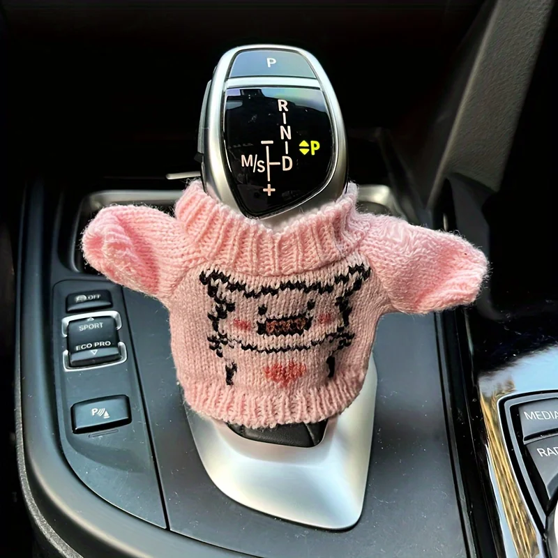 1pc Fit for Most Gear Shift Cover -Knit Cover Suitable for Manual Transmission Shifter,Steering Column,Car Interior (Compatible)