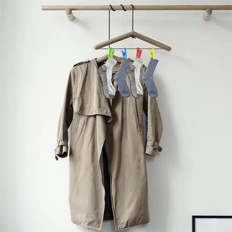 60 Sockenklammern für Waschmaschine und Trockner, Sockenklammern mit Haken, Sockenhalter-Waschmaschine, direkt in die Schublade