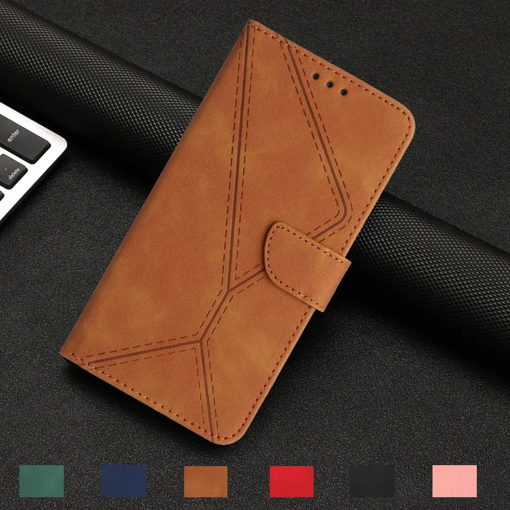 Leather Wallet Phone Case for Funda TCL 20 Pro 20S 40 SE 10 SE 205 30 SE T-Mobile Revvl 6 5G Cases Luxury Splice Flip Back Cover