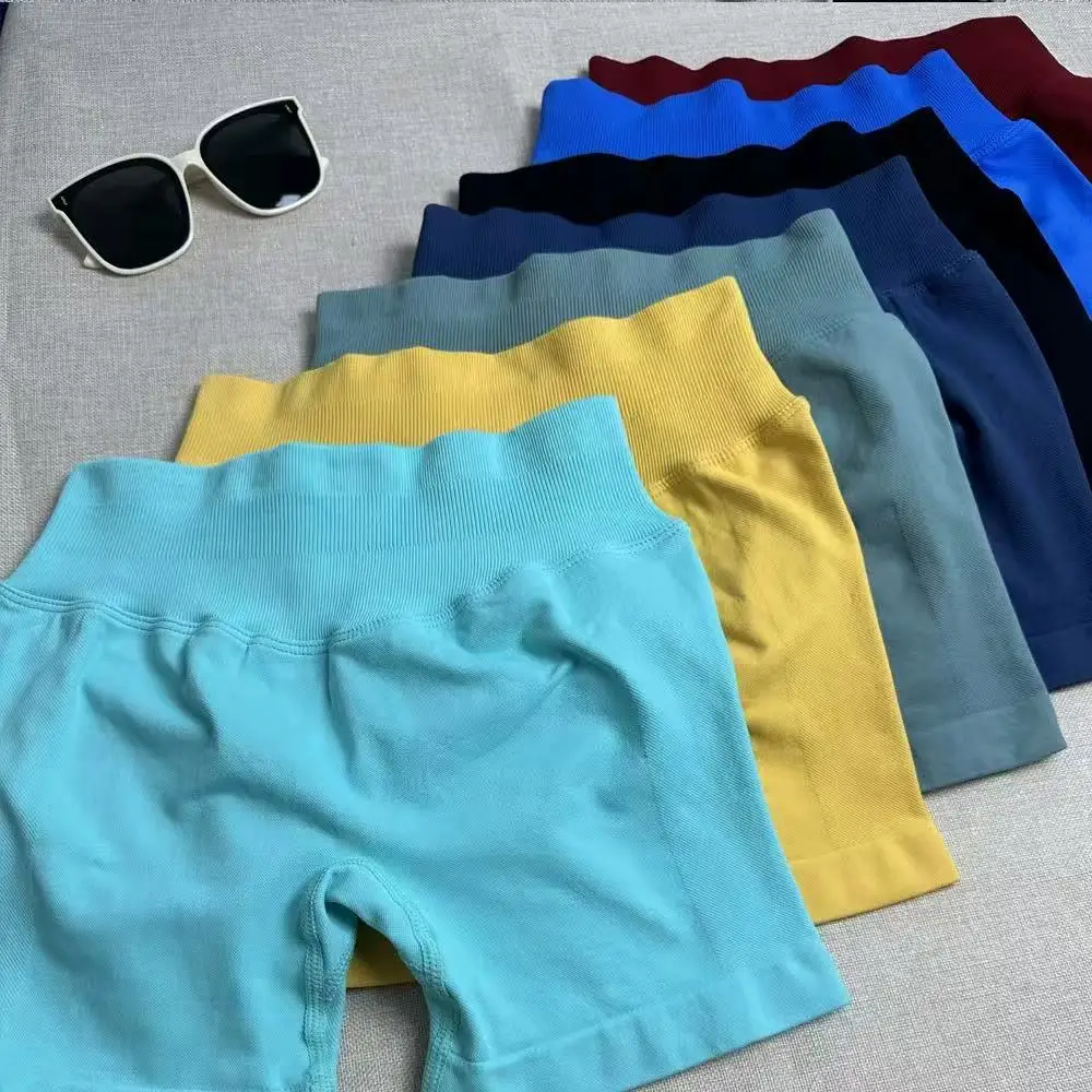 High-waisted Yoga Pants Fitness Pants Summer High Elasticity Thigh Training Peach Buttock Lifting Exercise Three-point Shorts
