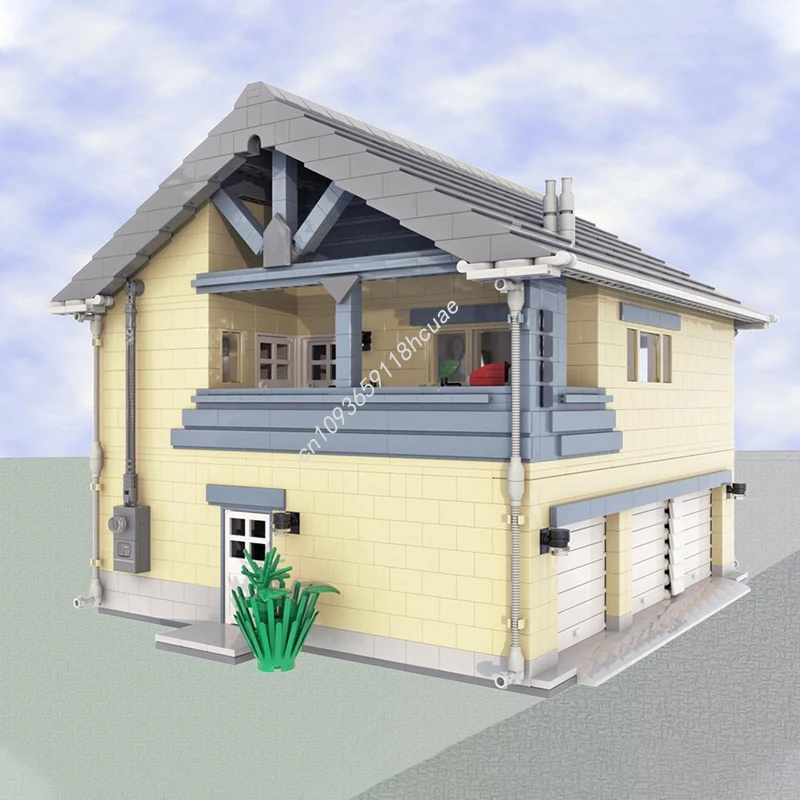3721 Uds. Accesorio MOC unidad Dwelling sobre garaje experto arquitectura modelo bloques de construcción juguetes modulares niños DIY regalos de navidad