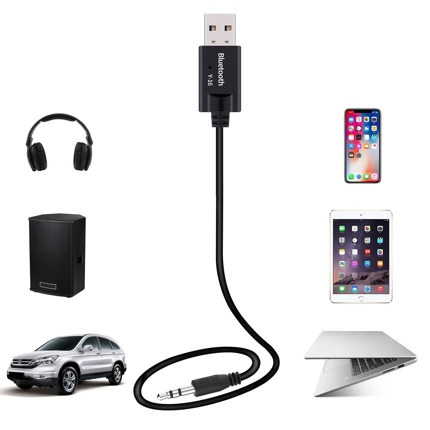 USB Bluetooth To Aux Cable For BMW Mini Cooper Gen 2 And Gen 3 R56 R55 F56 F55