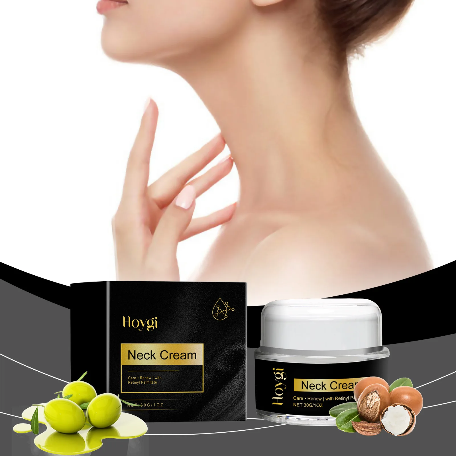 

HOYGI Neck Firming Cream Neck Pattern Fine Line Neck Care Moisturizing Hydrating Firming Cream Improve Skin Elasticity