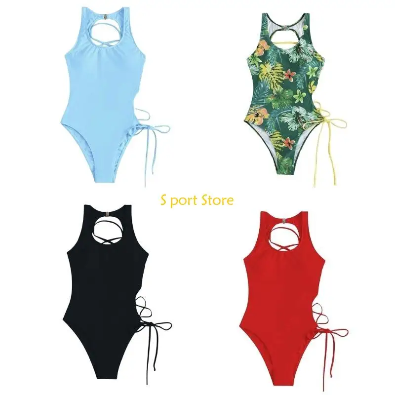 

U2JB Womens Lace Up Swimwear Female Swimsuit Sexy Cut-out Bathing Suit Hollow Bikinis for Vacations Surfing-Beach