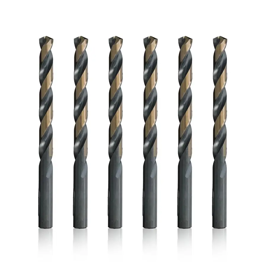 

America KFD1 2P6 1 2 High Speed Steel Black amp Gold KFD Split Point Drill Bit Pack of 6, KFD Series