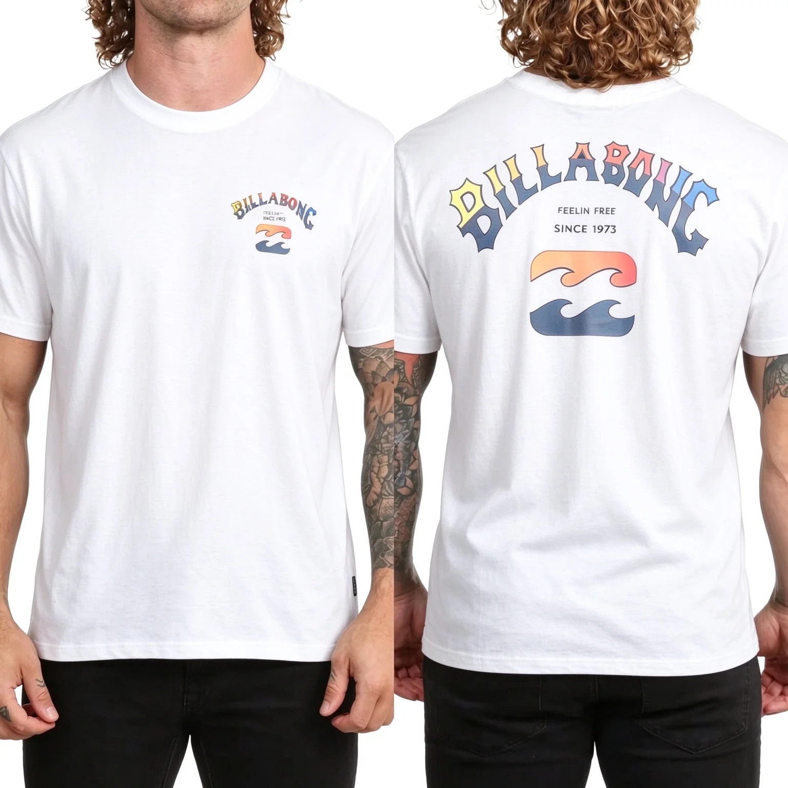 2026 New Surfing Sport Family Matching T Shirt Feel Free Since 1973 Ocean Wave Chest Back Print Unisex Oversized Casual Tee