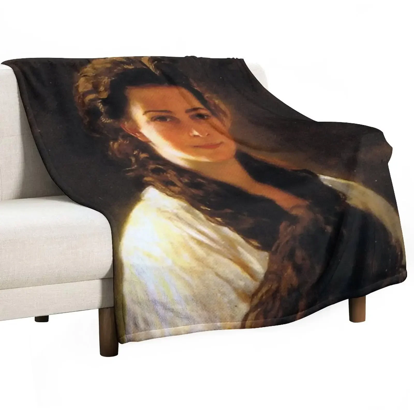 

Portrait of Sisi Empress by Riegele Throw Blanket anime Baby Thins Blankets