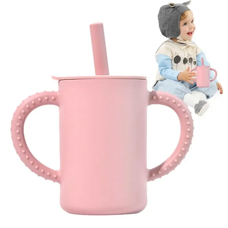 

Silicone Training Cup Silicone Training Cup Straw Cup Spill Proof Shatterproof Shake-Proof Sippy Cup For Toddler And Kid