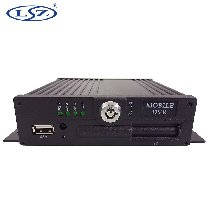 LSZ 4 Channel MDVR Support 1080P HD Ouput Power For 12VDC 3AMP Single SD Card Mobile DVR 4CH Alarming Inputs